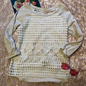 Anthropologie Postmark 3/4 sleeve sweater top